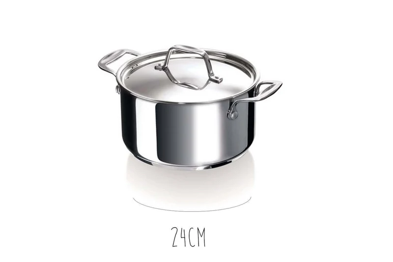 Faitout Beka Chef en inox avec couvercle