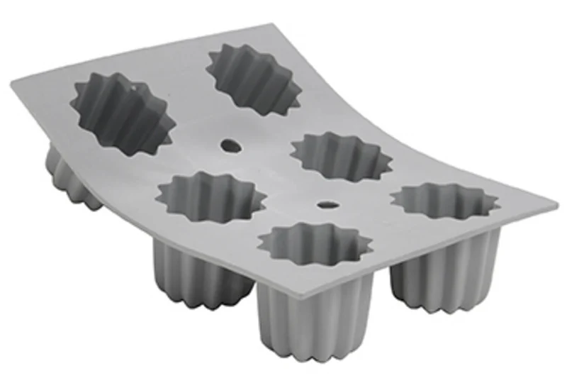 Moule à cannelés bordelais en silicone De Buyer Elastomoule 6 ou 8 alvéoles