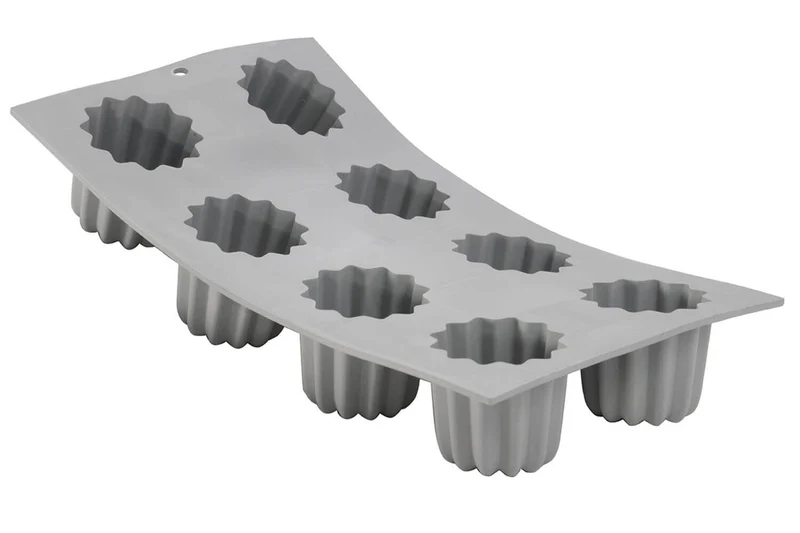 Moule à cannelés bordelais en silicone De Buyer Elastomoule 6 ou 8 alvéoles