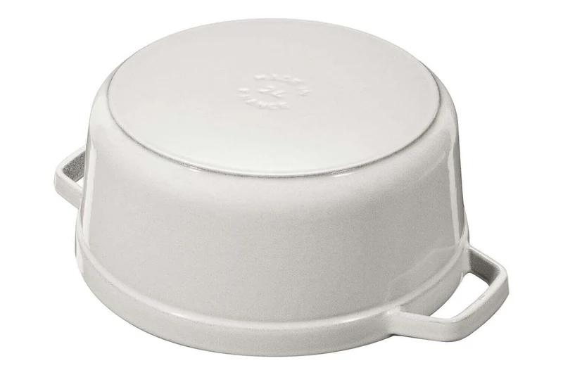 Cocotte STAUB ronde en fonte émaillée truffe blanche