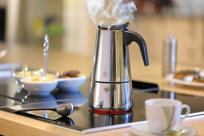 Cafetière italienne en inox Gefu Emilio tous feux